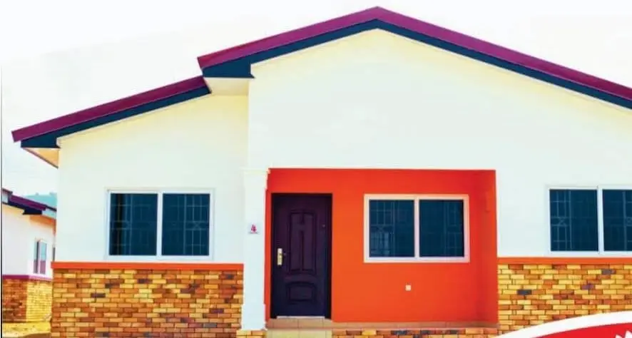 Three-bedroom executive Mayflower house with orange entrance