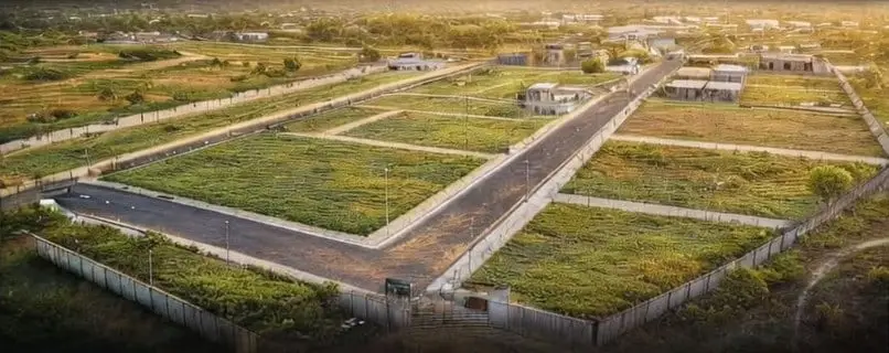 Artist's impression of the gated estate's plots and roads